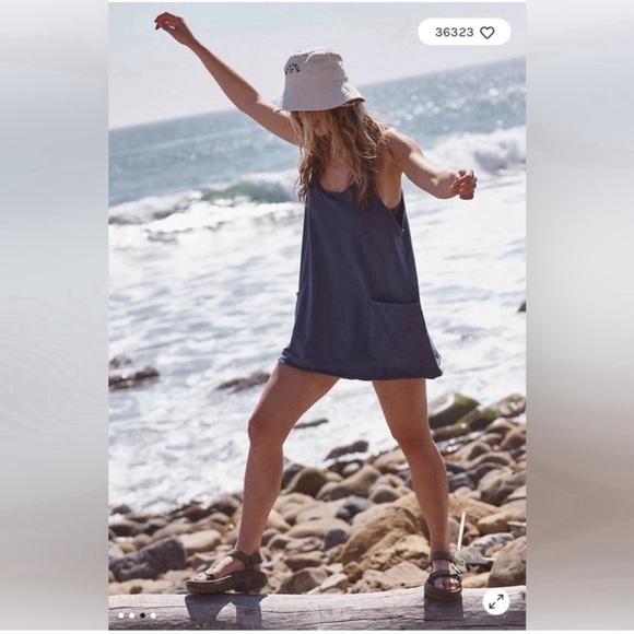 Free People Dresses & Skirts - Free People Hot Shot Mini Dress Blue Indigo SMALL